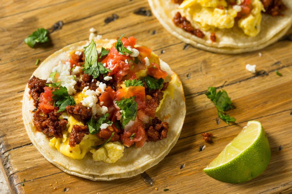 Taco con chorizo